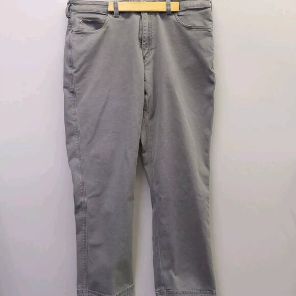 Duluth Trading Pants Mens 36x29 Gray Flex Fire Hose Canvas Relaxed Fit - Picture 5 of 9